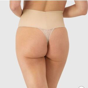 4 piece No pinch shaping waistband High-Waisted Nude Thong Shapewear